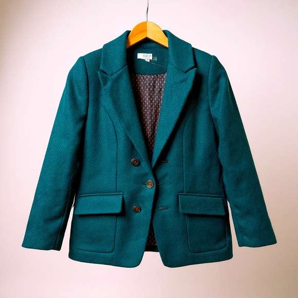 cleo Jackets & Blazers - Tweed Green Blazer